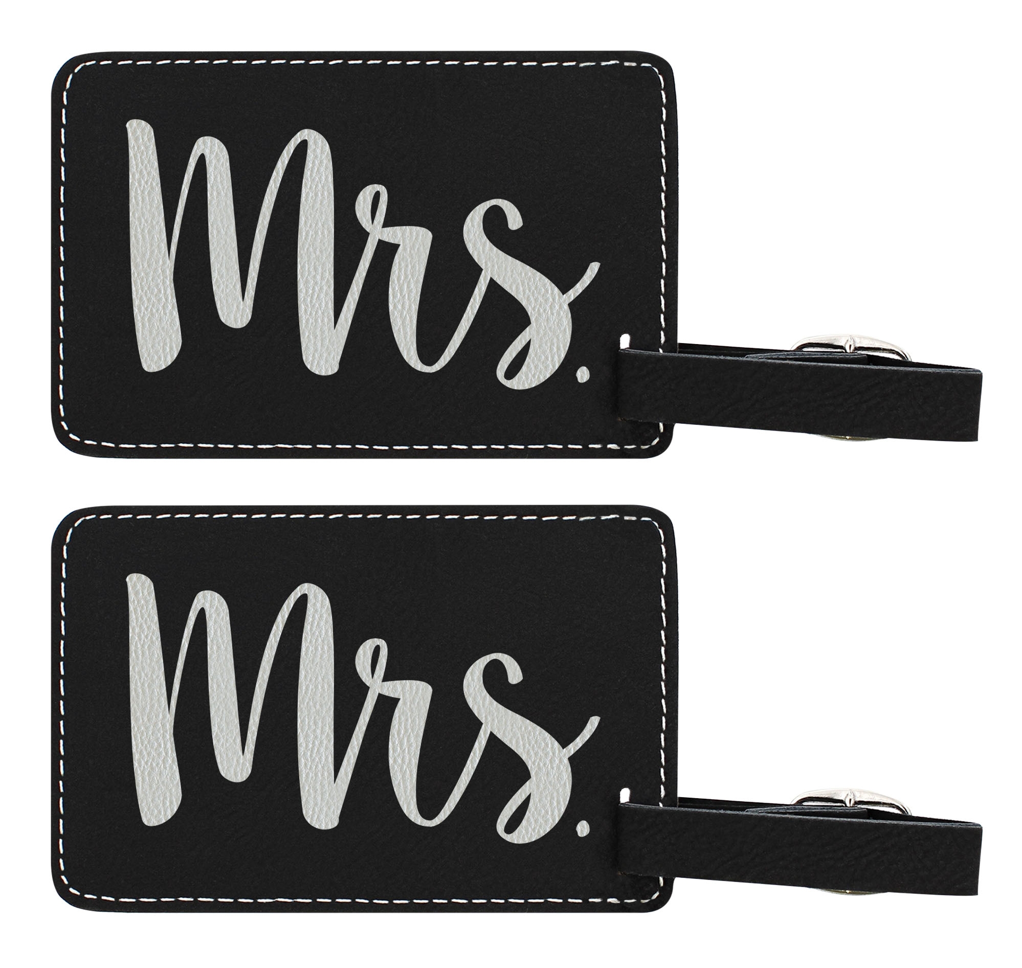 Wedding Gifts Mrs & Mrs Matching Couples Luggage Tags Couples Gifts for  Newlyweds Lesbian Couple Gifts 2-pack Laser Engraved Leatherette Luggage  Tags Black 